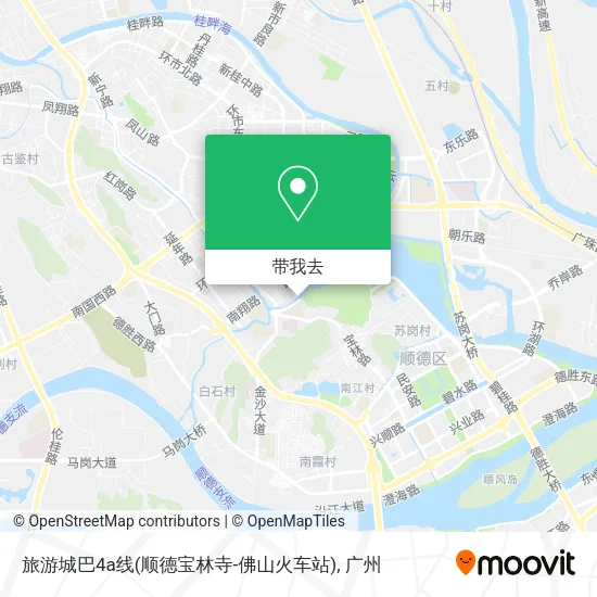 旅游城巴4a线(顺德宝林寺-佛山火车站)地图