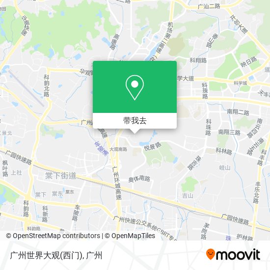 广州世界大观(西门)地图