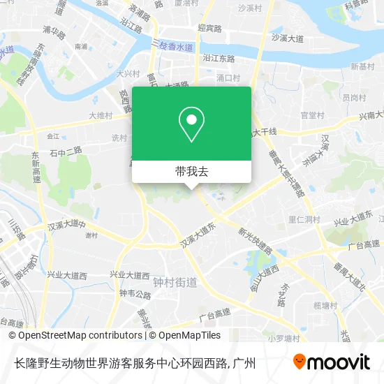 长隆野生动物世界游客服务中心环园西路地图
