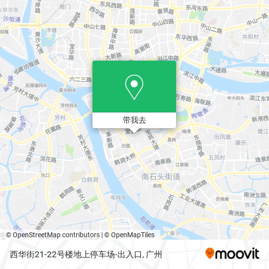 西华街21-22号楼地上停车场-出入口地图