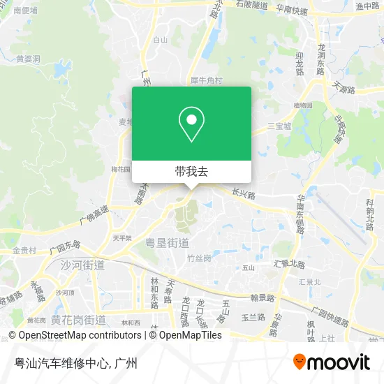 粤汕汽车维修中心地图