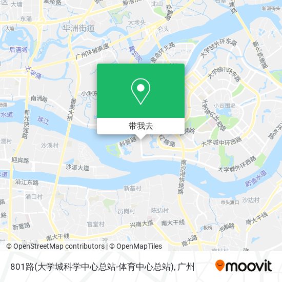 801路(大学城科学中心总站-体育中心总站)地图