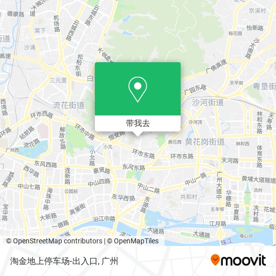 淘金地上停车场-出入口地图