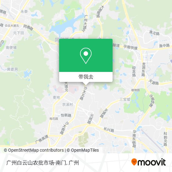 广州白云山农批市场-南门地图