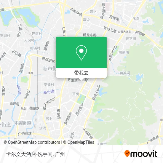 卡尔文大酒店-洗手间地图