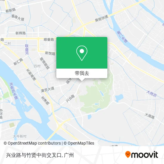 兴业路与竹贤中街交叉口地图