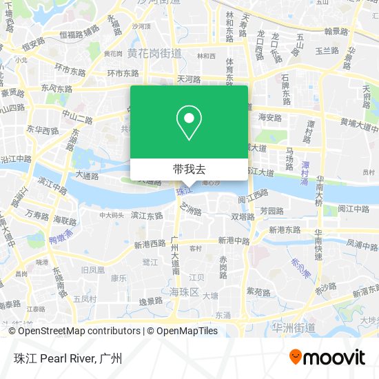 珠江 Pearl River地图