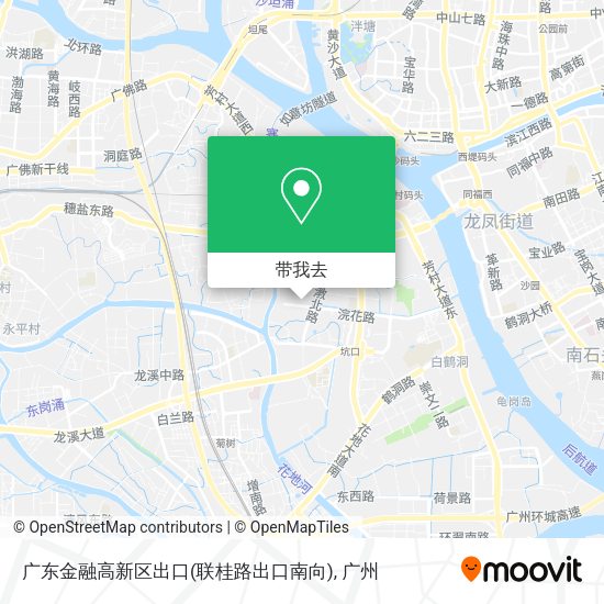 广东金融高新区出口(联桂路出口南向)地图