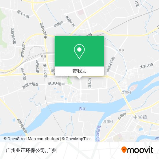 广州业正环保公司地图