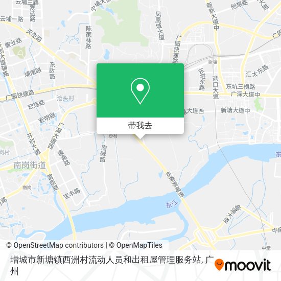 增城市新塘镇西洲村流动人员和出租屋管理服务站地图