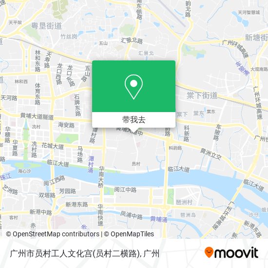 广州市员村工人文化宫(员村二横路)地图