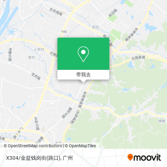 X304/金盆钱岗街(路口)地图