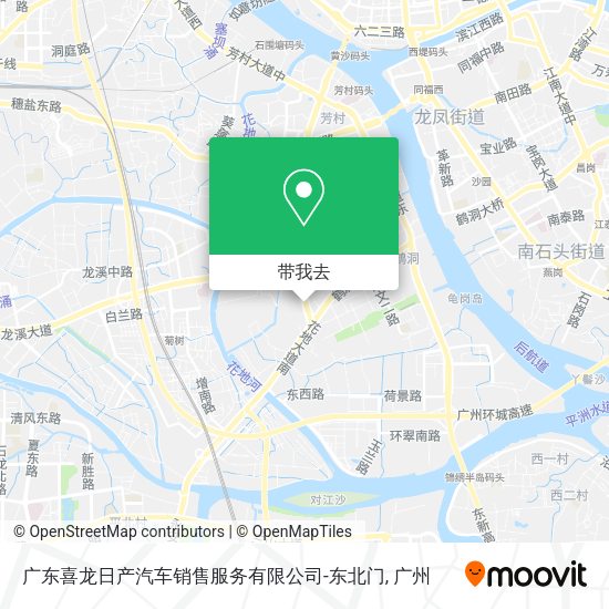 广东喜龙日产汽车销售服务有限公司-东北门地图