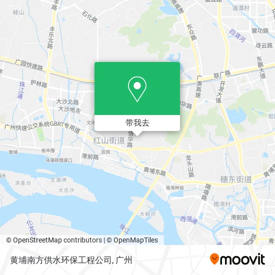 黄埔南方供水环保工程公司地图