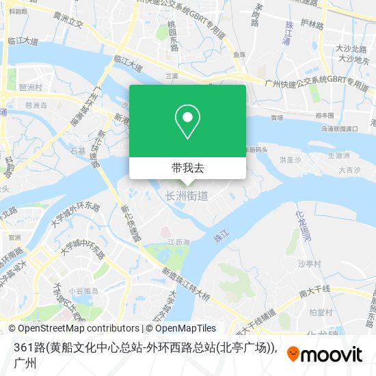 361路(黄船文化中心总站-外环西路总站(北亭广场))地图