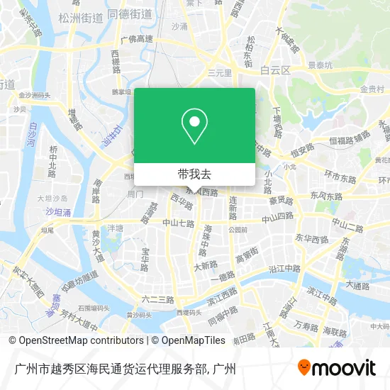 广州市越秀区海民通货运代理服务部地图