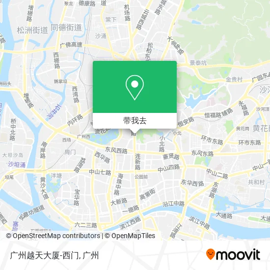 广州越天大厦-西门地图