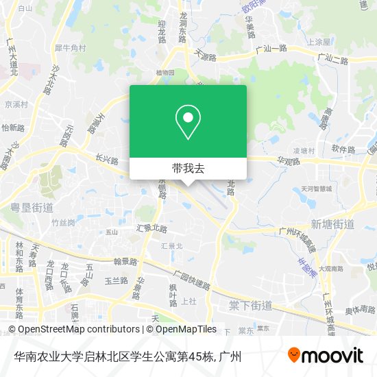 华南农业大学启林北区学生公寓第45栋地图