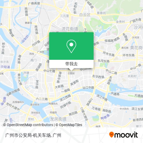 广州市公安局-机关车场地图