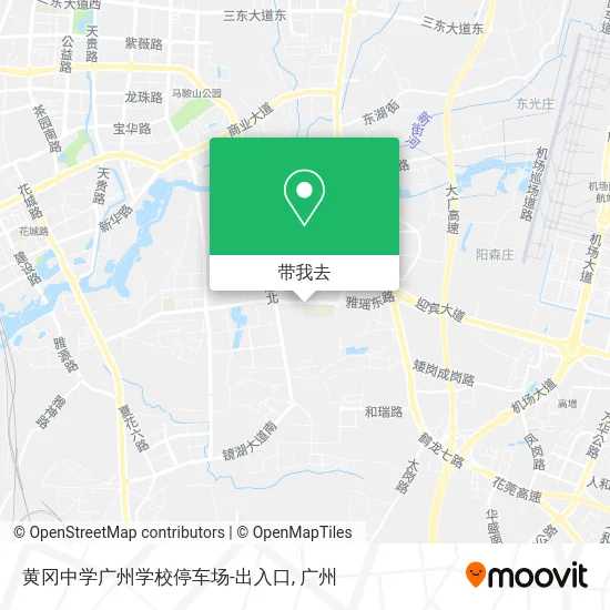 黄冈中学广州学校停车场-出入口地图