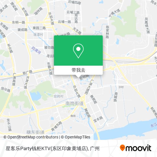 星客乐Party钱柜KTV(东区印象黄埔店)地图