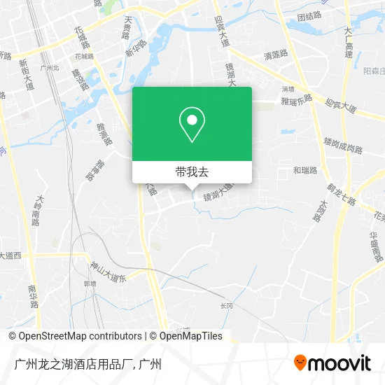 广州龙之湖酒店用品厂地图