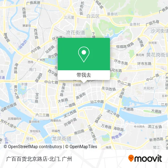 广百百货北京路店-北门地图
