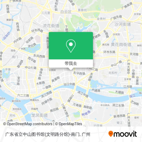 广东省立中山图书馆(文明路分馆)-南门地图