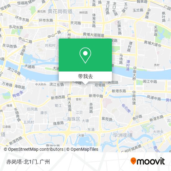 赤岗塔-北1门地图