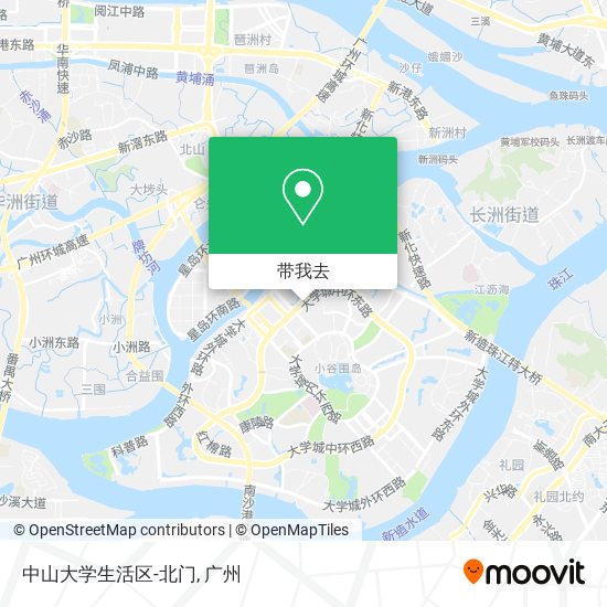 中山大学生活区-北门地图
