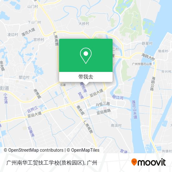 广州南华工贸技工学校(质检园区)地图