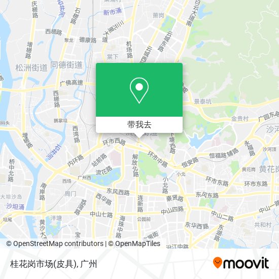 桂花岗市场(皮具)地图
