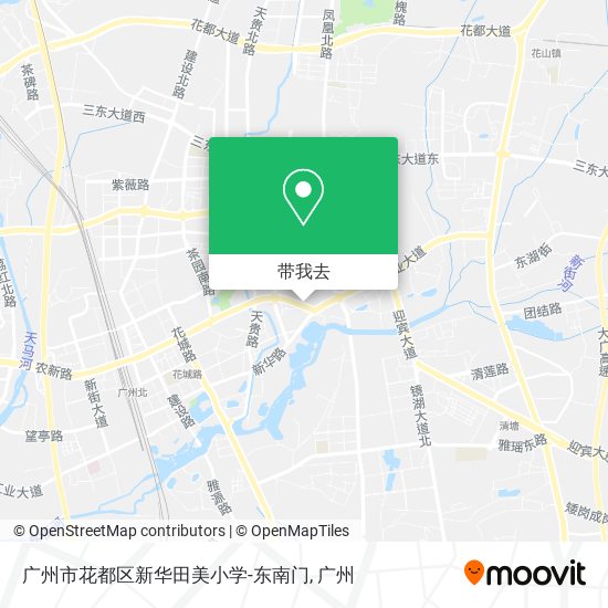 广州市花都区新华田美小学-东南门地图