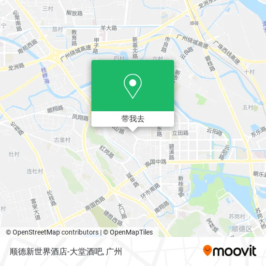 顺德新世界酒店-大堂酒吧地图