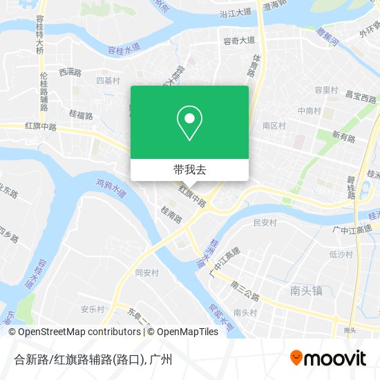 合新路/红旗路辅路(路口)地图