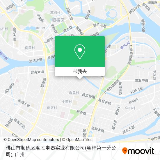 佛山市顺德区君胜电器实业有限公司(容桂第一分公司)地图