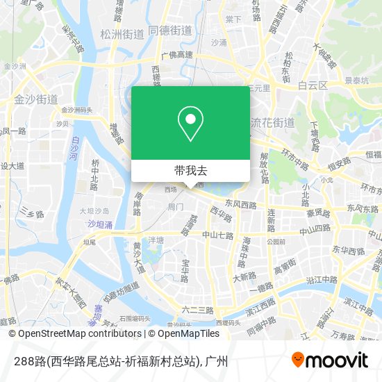 288路(西华路尾总站-祈福新村总站)地图