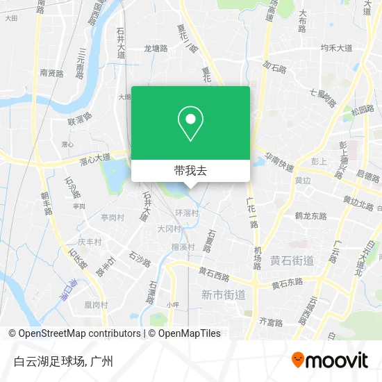 白云湖足球场地图