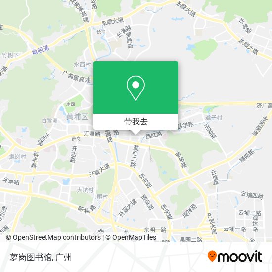 萝岗图书馆地图
