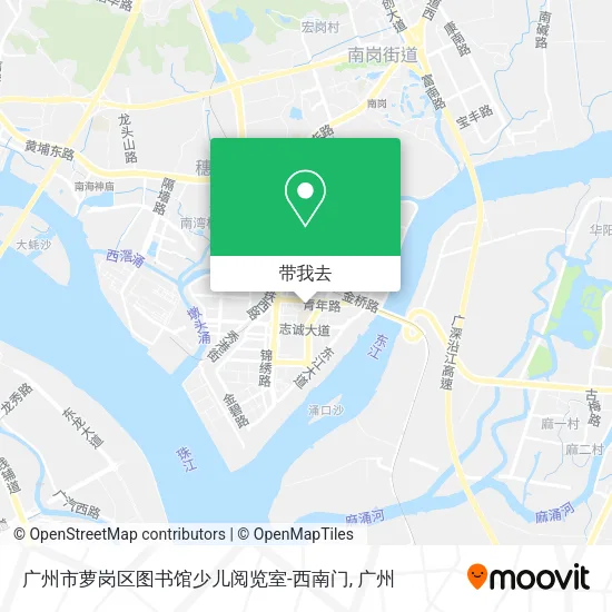 广州市萝岗区图书馆少儿阅览室-西南门地图