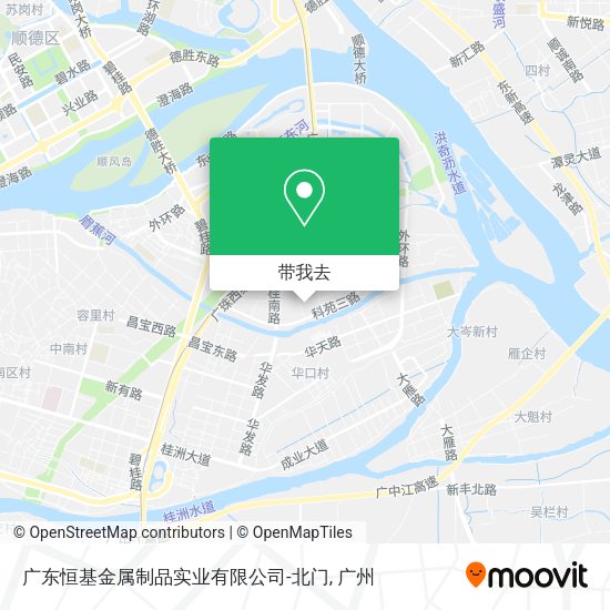广东恒基金属制品实业有限公司-北门地图