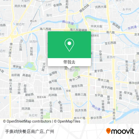 手撕鸡快餐店南广店地图