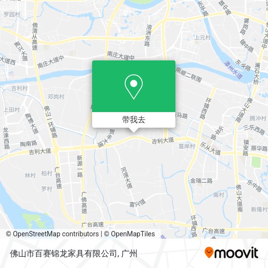 佛山市百赛锦龙家具有限公司地图