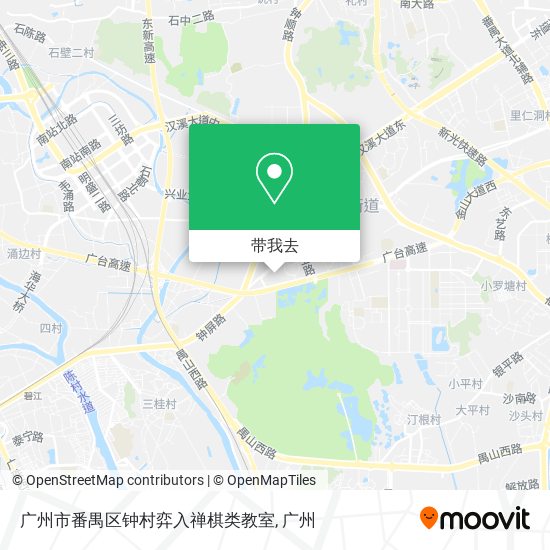 广州市番禺区钟村弈入禅棋类教室地图