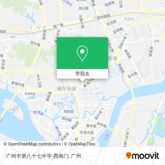 广州市第八十七中学-西南门地图