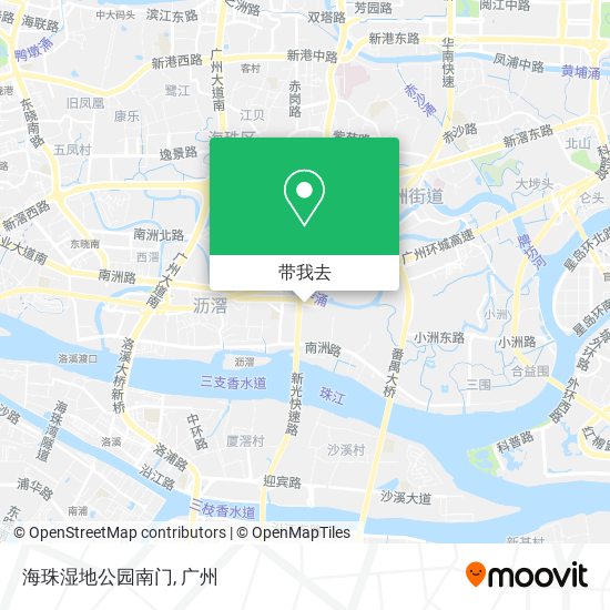 海珠湿地公园南门地图