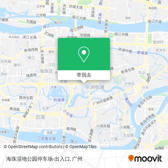海珠湿地公园停车场-出入口地图