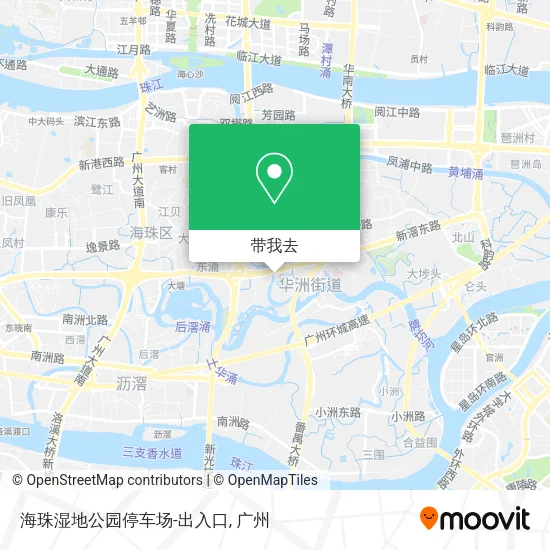 海珠湿地公园停车场-出入口地图