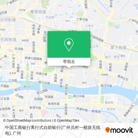 中国工商银行离行式自助银行(广州员村一横路无线电)地图