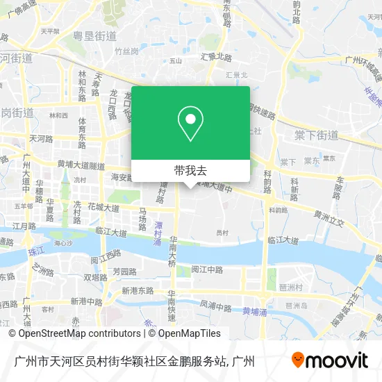 广州市天河区员村街华颖社区金鹏服务站地图